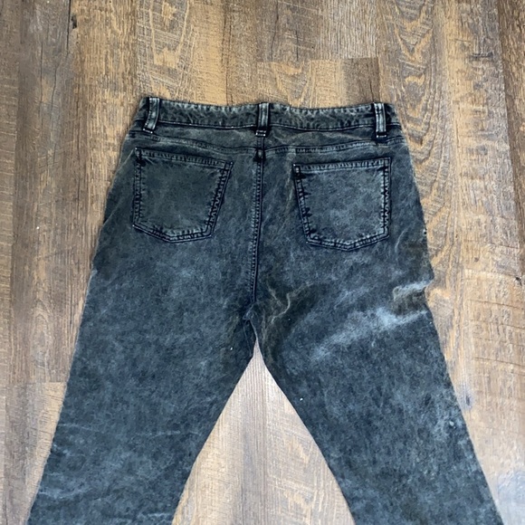 EILEEN FISHER ACID WASHED VELVETEEN BLACK WASHED JEAN SZ10 EUC - Picture 10 of 16